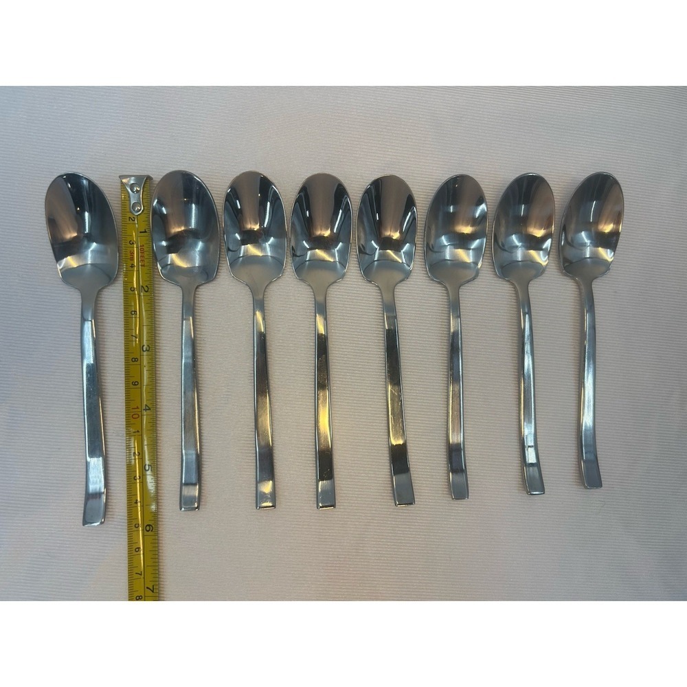 IKEA Lot Of‎ 8 Spoons Stainless Steel 224 22 5.5"